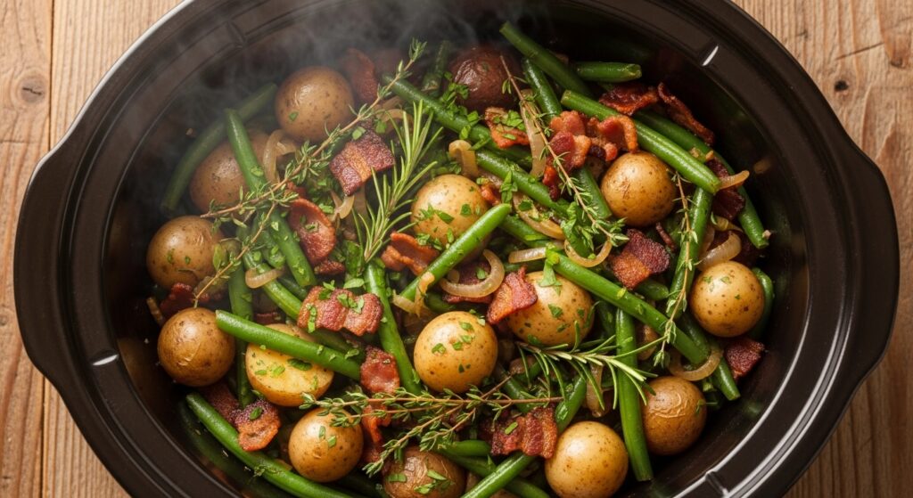 Crockpot Green Beans and Potatoes Recipe