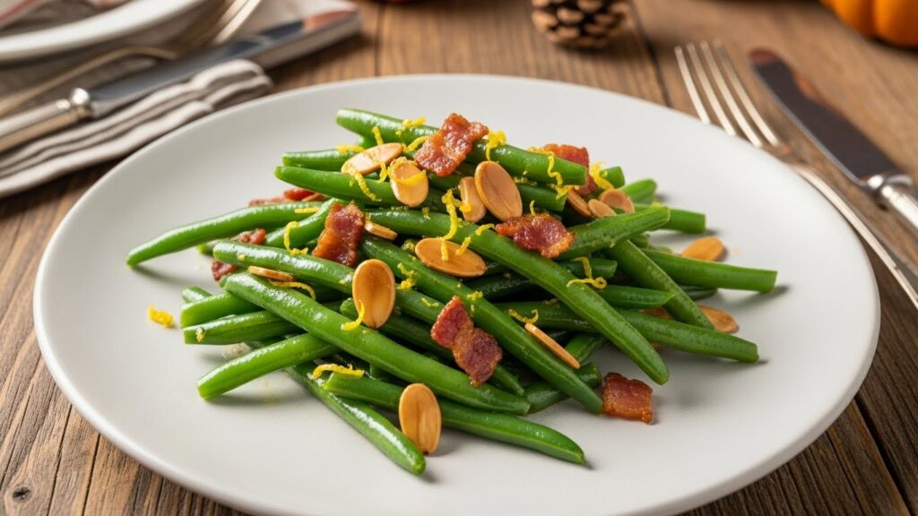 Easy Green Beans Almondine with Bacon Recipe – Crispy, Buttery & Ready in 30 Minutes