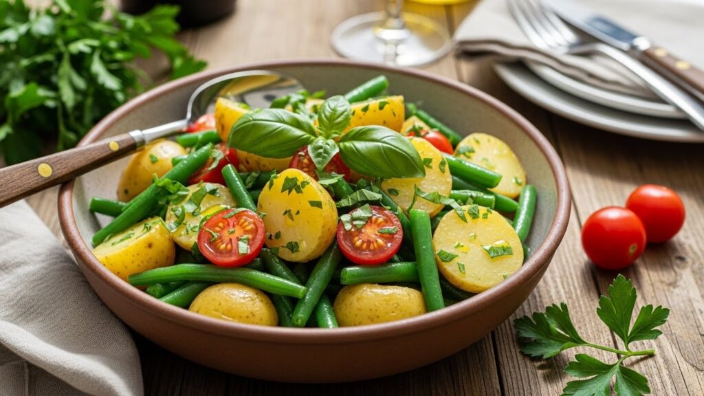 Italian Potato Salad with Green Beans and Tomatoes - A Fresh, Flavorful Summer Side Dish