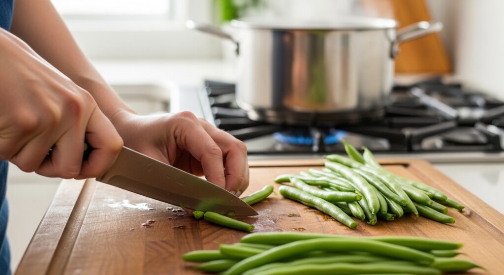 Prepare and Blanch Green Beans