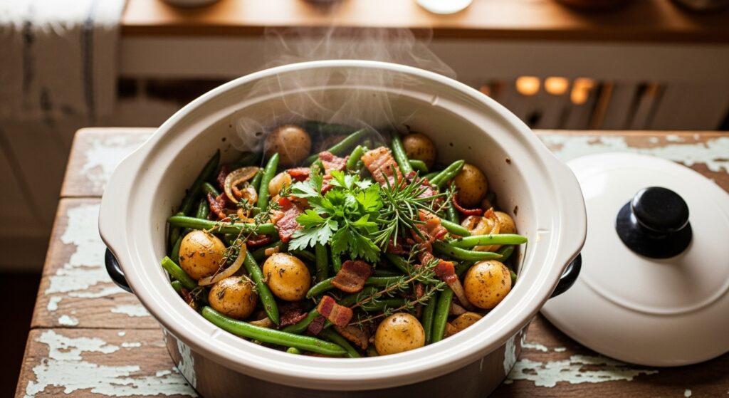 Slow Cooker Green Beans and Potatoes Recipe