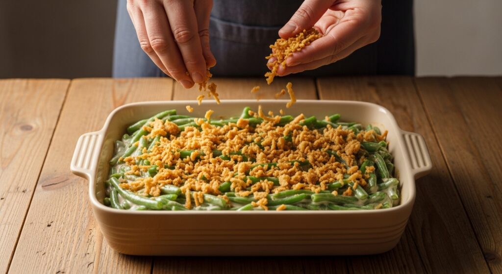 Transfer to Baking Dish and Add Topping