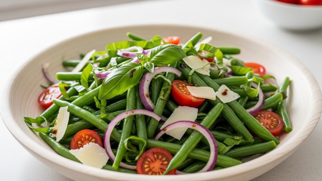 Fresh Green Bean Salad with Basil and Balsamic Vinegar – A Light and Delicious Side Dish