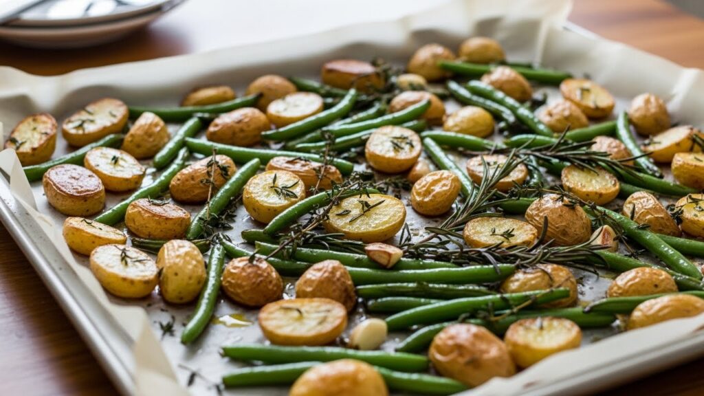 Roasted Potatoes and Green Beans Recipe – Easy One-Pan Side Dish in 35 Minutes
